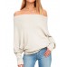 Women Off Shoulder Knit Sweaters Jumper Loose Pullover Tops