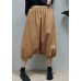 Plus Size Navy elastic waist Linen harem Pants Spring