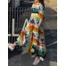 Cottagecore Flower Print Pocket Puff Sleeve Casual Maxi Dress